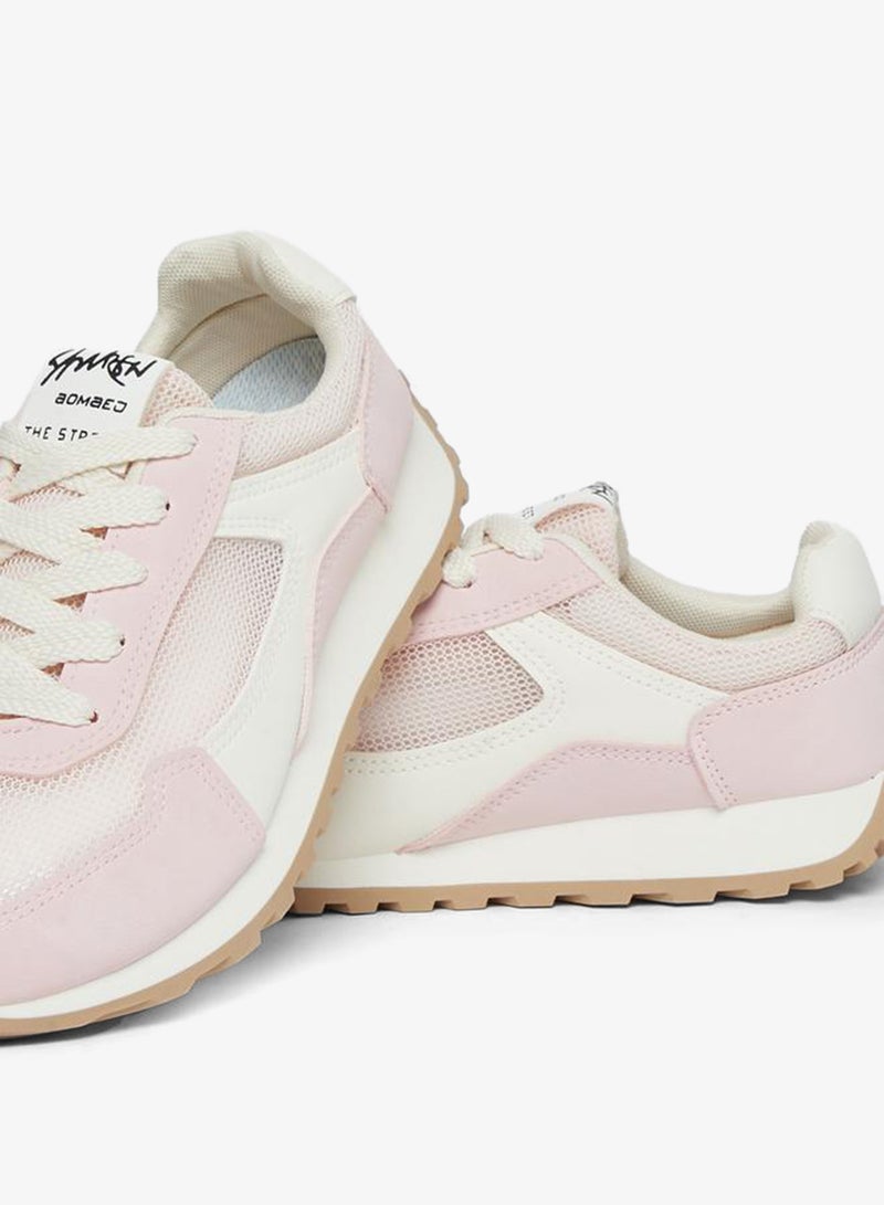 Styli Women Pink Retro Style Sneakers - Image 3